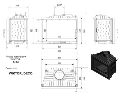 Топка WIKTOR/DECO Kratki (Польша)