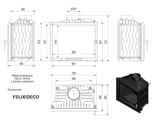 Топка FELIX/DECO Kratki (Польша)