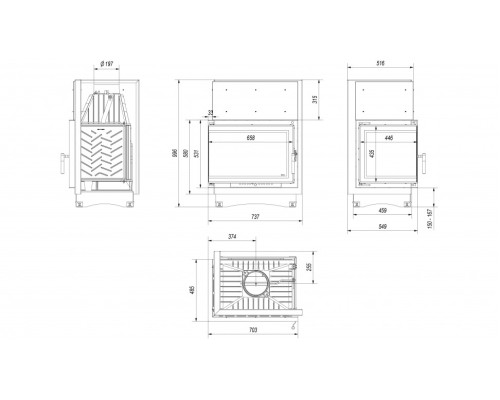 Топка ZUZIA/ECO/L/BS/DECO Kratki (Польша)