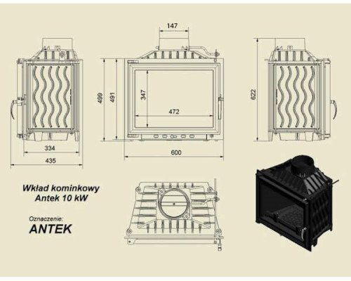 Топка ANTEK/150 Kratki (Польша)