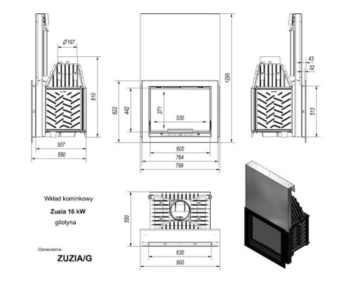 Топка ZUZIA/G, гильотина Kratki (Польша)