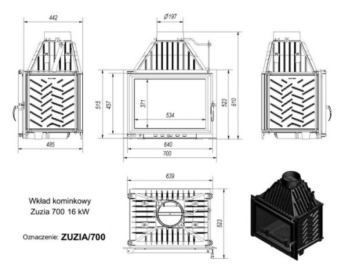 Топка ZUZIA/700 Kratki (Польша)