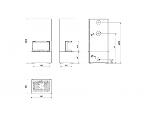 Каминокомплект Home Easy Box с топкой NBC Kratki (Польша)