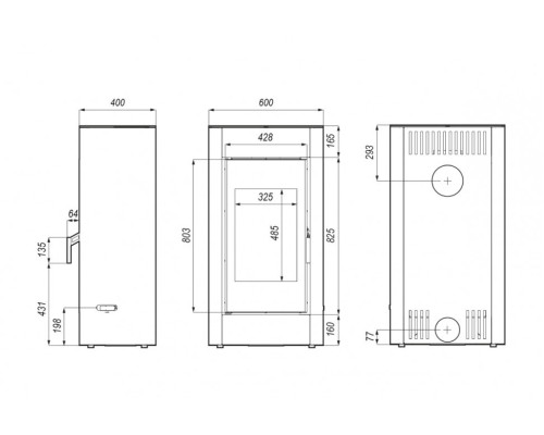 Печь DEFRO HOME SOLUM, 9кВт, белая сталь Defro (Польша)