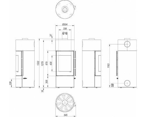 Печь DEFRO HOME ORION, 6,7 кВт Defro (Польша)