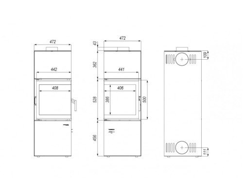 Печь DEFRO HOME QUADROOM, 9,6 кВт, коричневая сталь Defro (Польша)