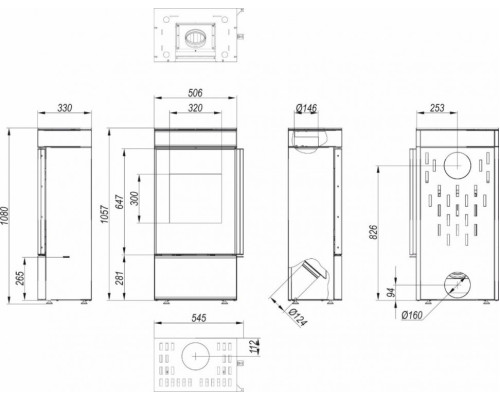 Печь DEFRO HOME CUBE mini, 6,6кВт, черная сталь Defro (Польша)