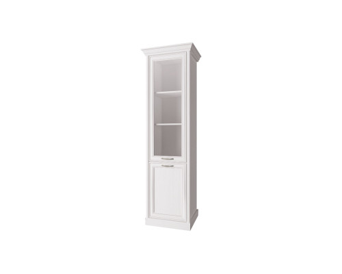 Шкаф с витриной  1V1D, TAYLOR, цвет белый