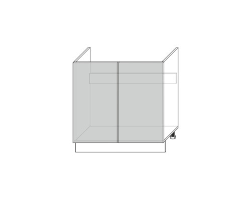 TAPIO, Шкаф под мойку 2D/80-51. Цвет БЕЛЫЙ / ДУБ СНЕЖНЫЙ TAPIO, Шкаф под мойку 2D/80-51. Цвет БЕЛЫЙ / ДУБ СНЕЖНЫЙ