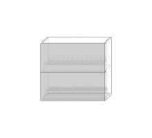 TAPIO, Шкаф настенный для сушки посуды 2DG/80-29-2. Цвет БЕЛЫЙ / ДУБ СНЕЖНЫЙ