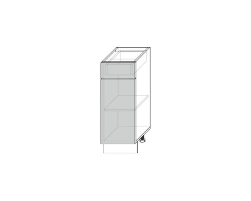 TAPIO, Шкаф-стол 1D1S/30-51. Цвет БЕЛЫЙ / ДУБ СНЕЖНЫЙ