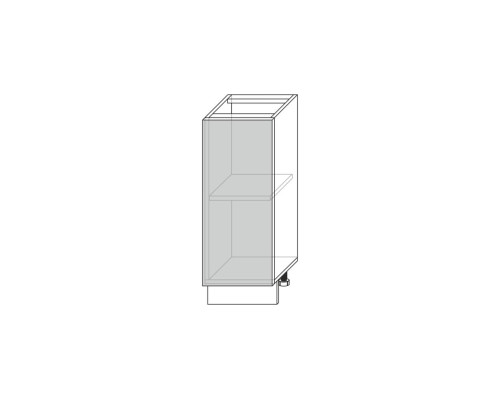 AVENUE, Шкаф-стол 1D/30-51. Цвет БЕЛЫЙ / СВ.-СЕРЫЙ САТИН
