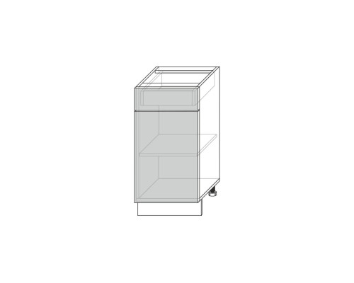 MADISON, Шкаф-стол 1D1S/30-51. Цвет БЕЛЫЙ / КАМЕНЬ СВ.-СЕРЫЙ