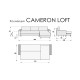 МЯГКАЯ МЕБЕЛЬ, Диван угловой CAMERON LOFT. Цвет SIMPLE 51