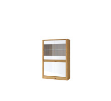Шкаф с витриной 2V2D, RICHE ESTA, цвет дуб артисан