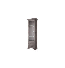 Шкаф с витриной 1V2S, TIFFANY, цвет Орех элия темный